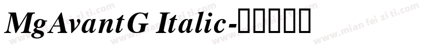 MgAvantG Italic字体转换